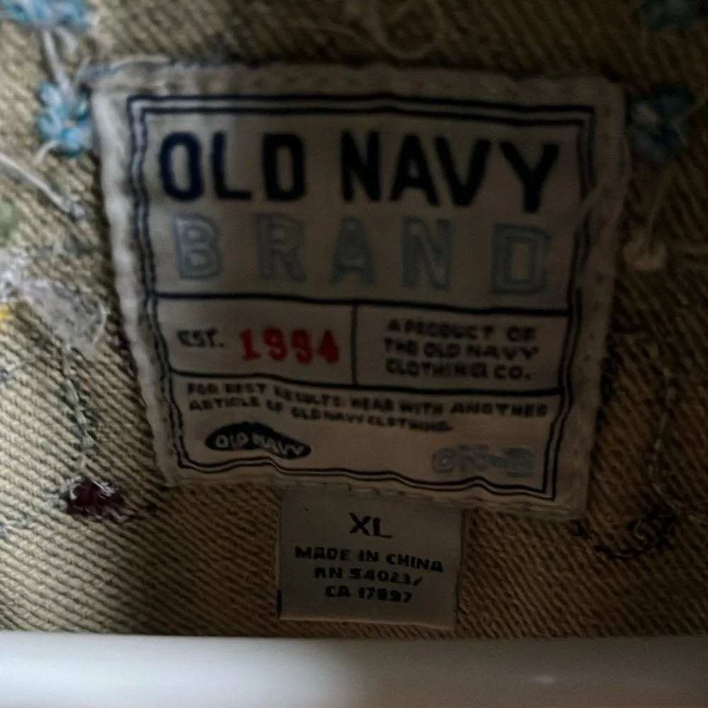 Old Navy beaded women’s jean jacket. Good condition used. - Picture 2 of 3